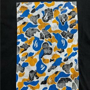 Bape  Camo Psyche Big Logo T Shirt XL Black